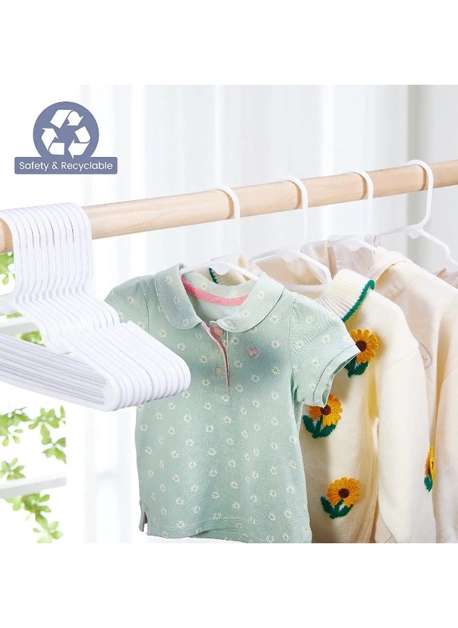HOUSE DAY - House Day Kids Hangers 40 Pack, Premium Baby Hangers for Closet, Slim Plastic Hangers Cute Infant Hangers, Durable Kids Clothes Hanger Toddler Hangers, Childrens Hangers Baby Hangers for Nursery White - Image 1