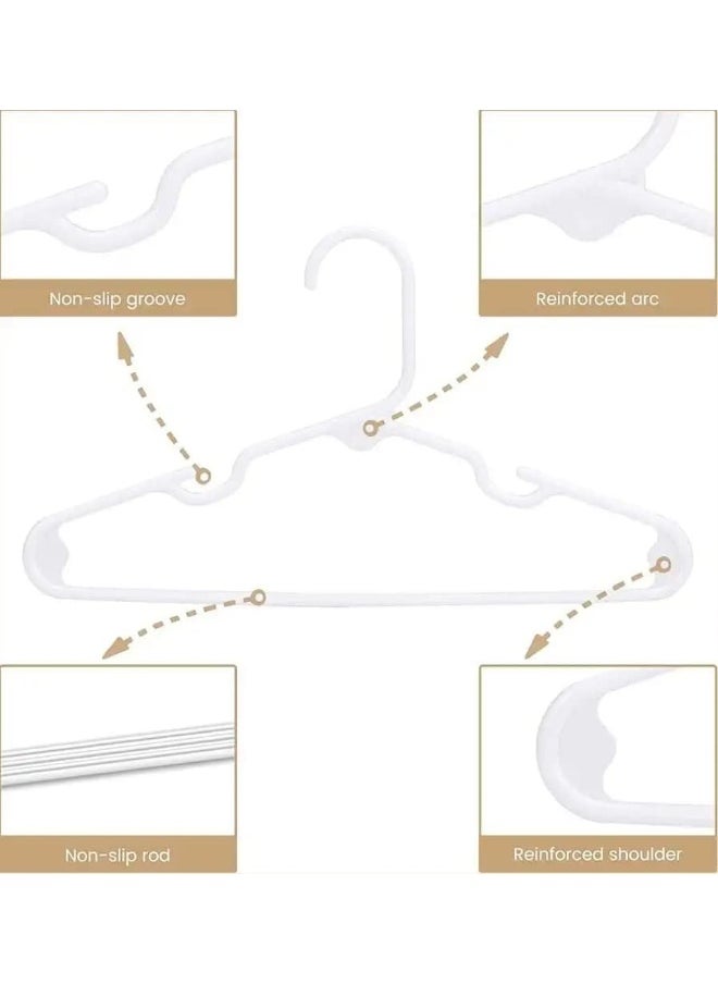 HOUSE DAY - House Day Kids Hangers 40 Pack, Premium Baby Hangers for Closet, Slim Plastic Hangers Cute Infant Hangers, Durable Kids Clothes Hanger Toddler Hangers, Childrens Hangers Baby Hangers for Nursery White - Image 1