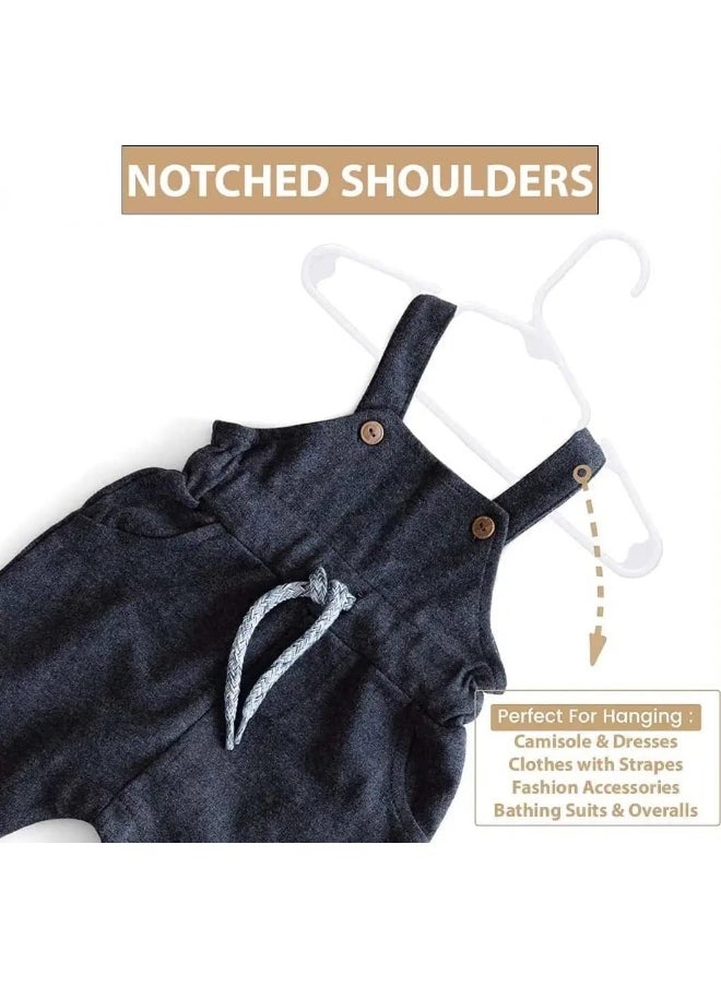 HOUSE DAY - House Day Kids Hangers 40 Pack, Premium Baby Hangers for Closet, Slim Plastic Hangers Cute Infant Hangers, Durable Kids Clothes Hanger Toddler Hangers, Childrens Hangers Baby Hangers for Nursery White - Image 1