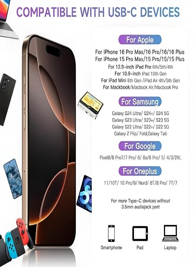YINPAGE iPhone 15 Pro Max Charger With USB C Port 35 Watt with 1.8M iPhone Fast Charging Cord Type C to C for iPhone 15 Pro max/15 Pro/15 plus/15, Samsung S24 and all USB C mobiles / Tabs - Image 2