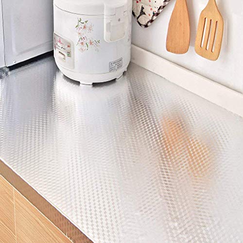 Ad Fresh Aluminium Foil Stickers, Oil Proof, Kitchen Backsplash Wallpaper Self-Adhesive Wall Sticker (Silver Plan, 60 cm x 500 cm (5 Meter)) - Image 2