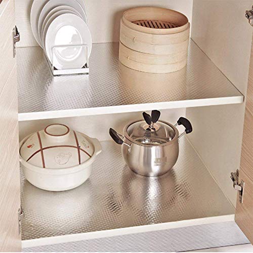Ad Fresh Aluminium Foil Stickers, Oil Proof, Kitchen Backsplash Wallpaper Self-Adhesive Wall Sticker (Silver Plan, 60 cm x 500 cm (5 Meter)) - Image 4