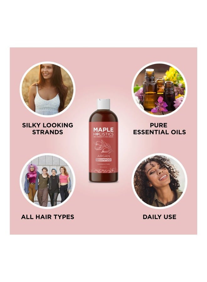 Maple Holistics Argan Oil Shampoo for Dry Hair - Sulfate Free Shampoo for Damaged Hair and Frizz with Argan Oil for Hair - Volumizing Shampoo for Hair Shine and Volume Featuring Ultra Moisturizing Natural Oils - Image 5