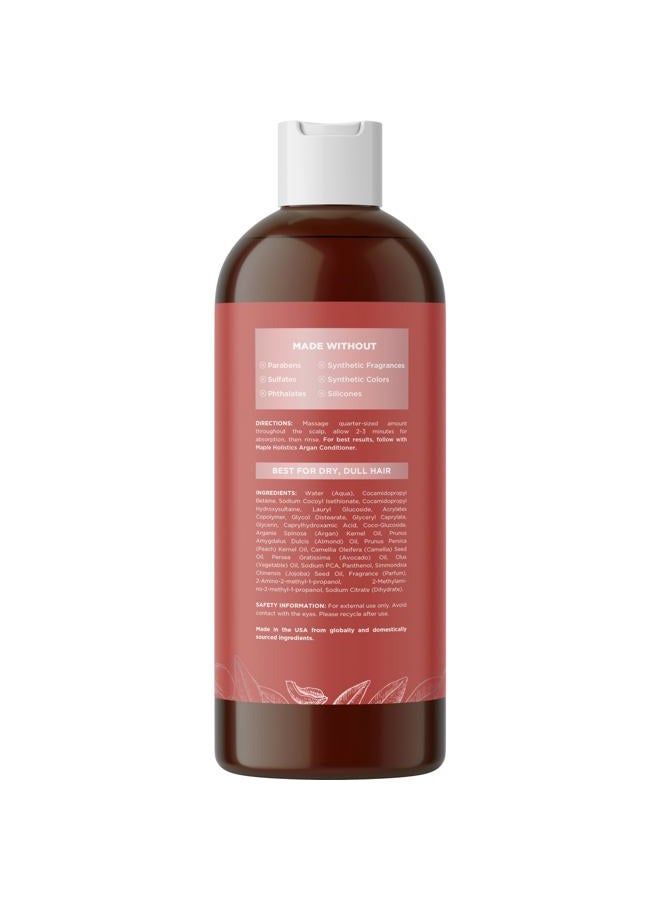Maple Holistics Argan Oil Shampoo for Dry Hair - Sulfate Free Shampoo for Damaged Hair and Frizz with Argan Oil for Hair - Volumizing Shampoo for Hair Shine and Volume Featuring Ultra Moisturizing Natural Oils - Image 2