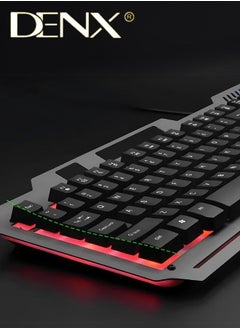 Denx RGB LED Gaming Keyboard with Mouse Set White with Gaming Mousepad  - Image 2