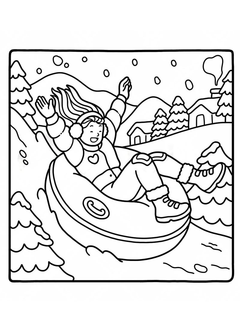 MOMOSO Girl Moments Coloring Book Cute Cartoon & Cozy Daily Scenes For Relaxation Adults & Teens  - Image 3