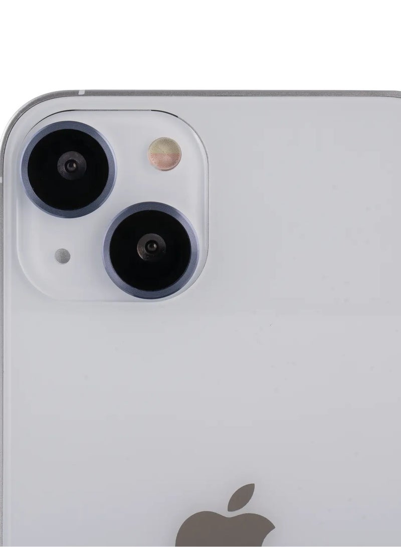 ديفيا Gemstone Lens Protector (2pcs) Compatible for iPhone 13 (6.1") Aluminum Alloy + Tempered Glass Camera Lens Protector, Explosion-proof & Scratchproof - Blue - Image 1