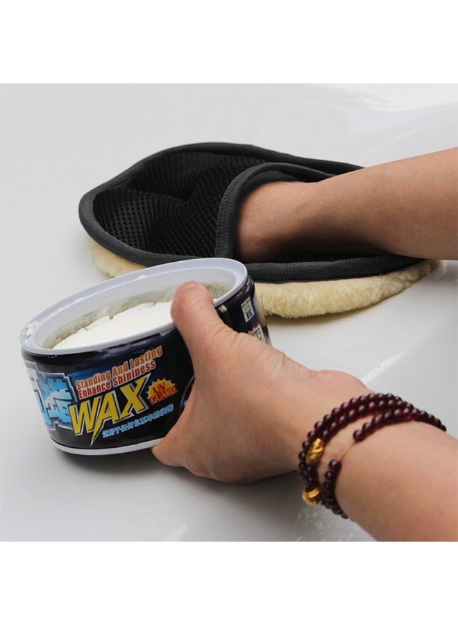Generic Polishing Waxing Buffing Soft Fur Pads Hand Washing Cleaning Glove  - Image 2