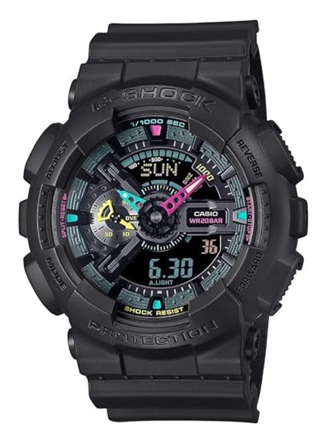 G-SHOCK ساعة رجال جي شوك GA110MF-1A تناظرية-رقمية بقرص أسود - Image 1
