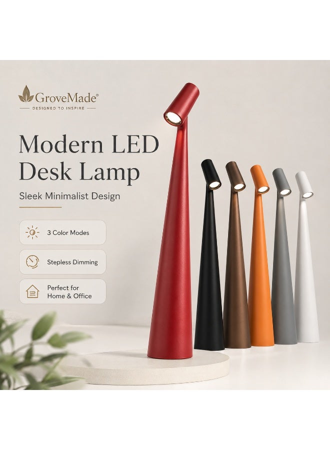 GroveMade Touch Control led Table Lamp – Rechargeable & Cordless with USB Charging - Image 1