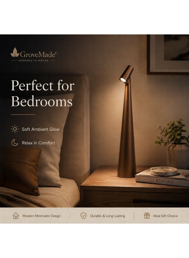 GroveMade Touch Control led Table Lamp – Rechargeable & Cordless with USB Charging - Image 3