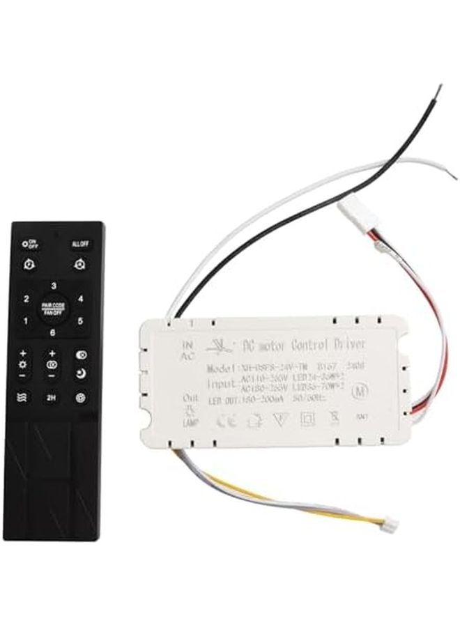 Ceiling Fan Light Remote Control Kit Dimmable 6 Speed Variable Frequency Battery Monitor - Image 1