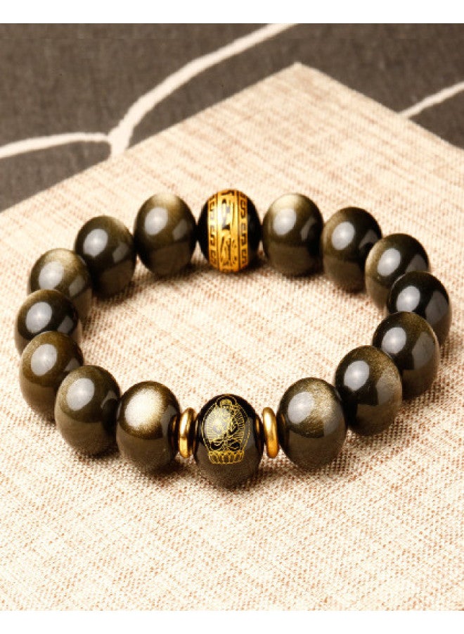 Black Obsidian Zodiac Bracelet For Men And Women, Zodiac Sign Bracelet, Couple Bracelet Gift 【gift Box Included】 - Image 1