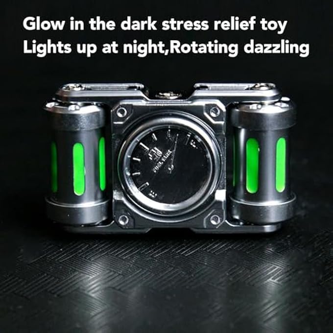 POENVFPO Stress Relief Toy, Zinc Alloy Fingertip Gyroscope Glow in Dark Pocket Size Stress Relief Toy for ADHD ADD Autism - Image 5