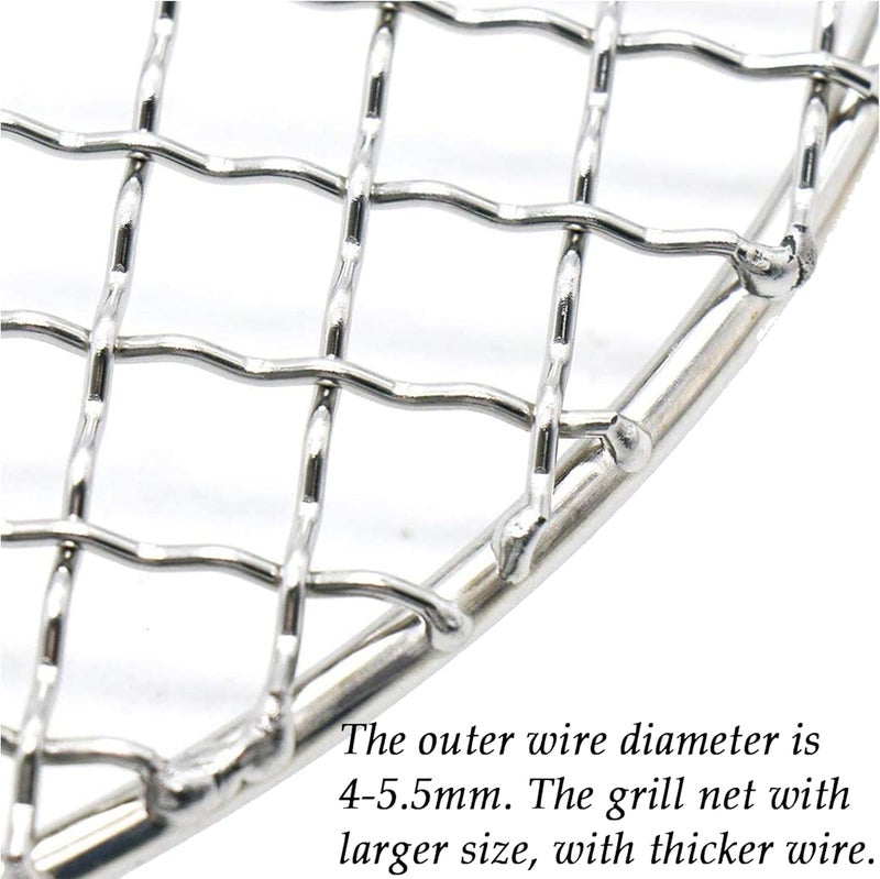 Comicfs Round Cooling Rack Dia 7" 304 Stainless Steel Cross Wire Baking Barbecue Carbon Net Grill Pan Cooking Rack Steaming Rack with Legs Fits Air Fryer/Pressure Cooker/Stockpot/Dutch Oven (18cm/7") - Image 3