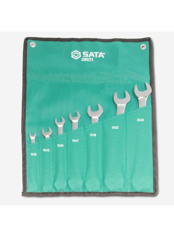 SATA GL09071 7-Piece Metric Double Open End Wrench Set - Image 1