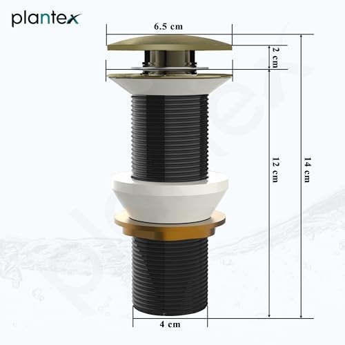 Plantex Pure Brass Waste Coupling for Wash Basin/5 inch Drain Out let System Full Thread Sink Waste Coupling - Pack of 1 (Matt Gold) - Image 3