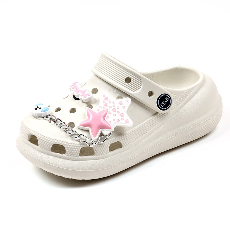 Cartoon Star Shoes, Children'S Clogs, Baby Home Children'S Toe-Toe Slippers, Non-Slip Outer Wear, Wear-Resistant Sandals - Image 1