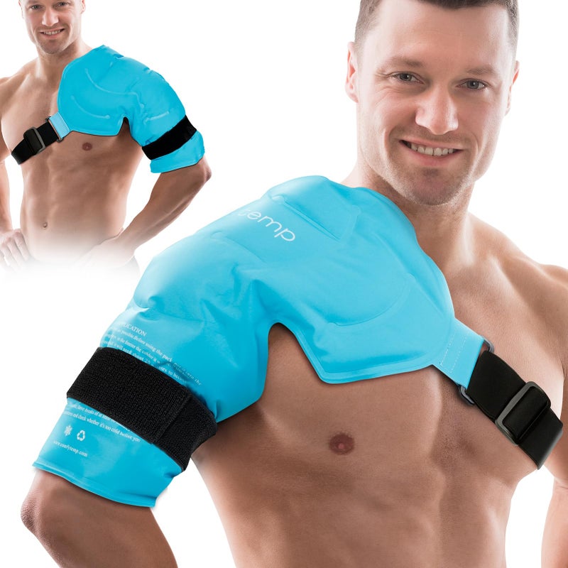 Comfytemp Shoulder Ice Pack Rotator Cuff Cold Therapy Wrap, FSA Eligible HSA, Gel Ice Packs for Injuries Reusable, Instant Cold Compress Shoulder Brace for Pain Relief, Surgery Recovery Gift (Large) - Image 1