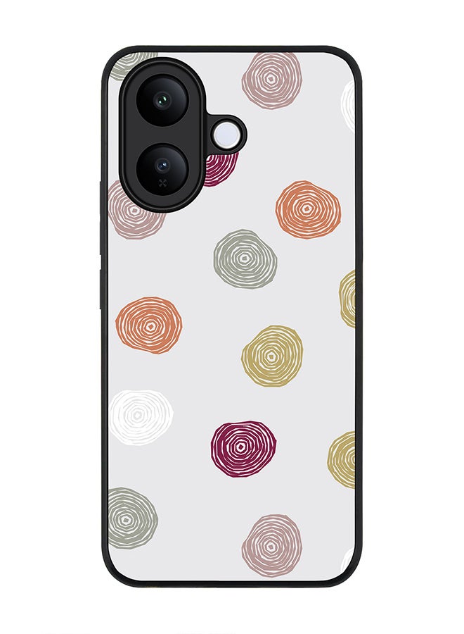 For vivo V60 Lite 5G / V60 Lite 4G Case,Slim fit Camera Protection, Shockproof Thin Phone cover  - Circular Scribbles