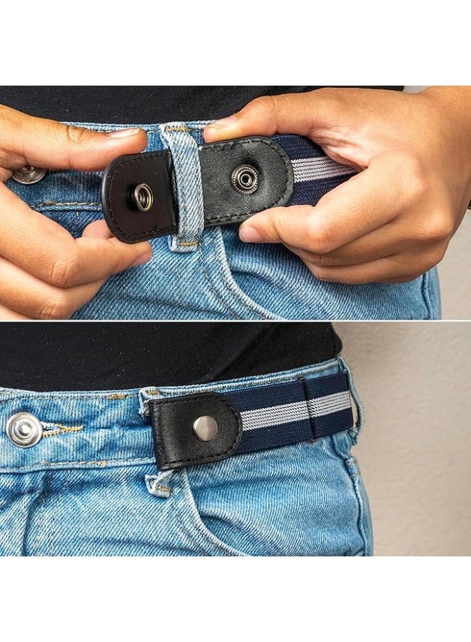 Elastic Belt Without Buckle, Individually Adjustable for Waist Circumference, Women Belt, Men Belt, Kids Belt, Unisex Strap for Jeans, Trousers, Skirt, Dress, Stretch Belt Adjustable - Image 4