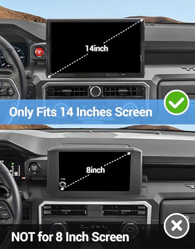 Ecarzo Dashboard Storage Box for Toyota Tacoma 2024 2025 2026, 14-Inch Screen Rear Tray Organizer, ABS Dashboard Storage Tray with Anti-Slip Liner, Center Console Accessory for Daily Essentials - Image 2
