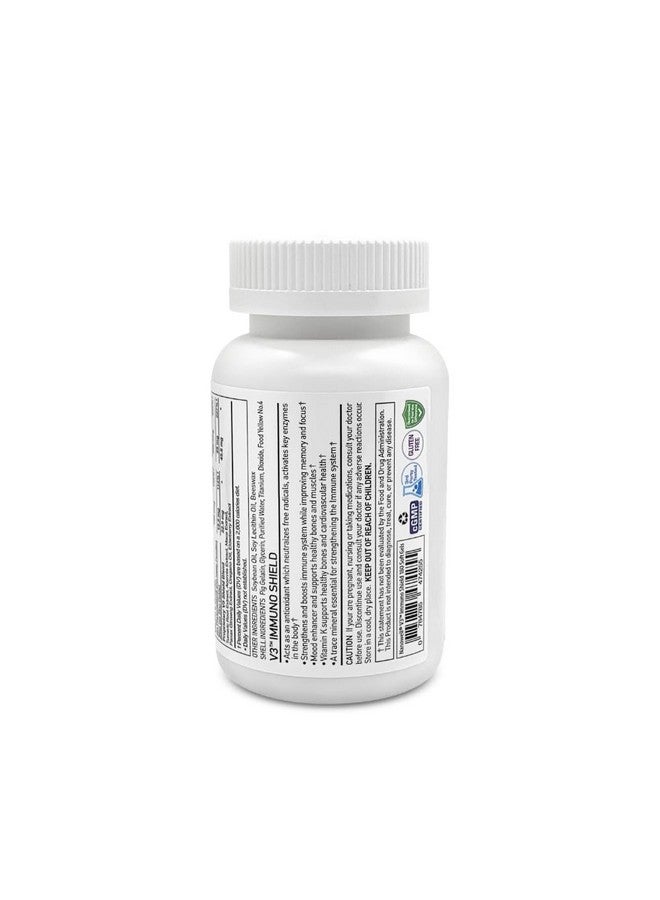 NANOWELL نانويل V3 درع المناعة - مكمل دعم المناعة مع فيتامين C، فيتامين D3، مركب فيتامين K، وزنك - 180 كبسولة لينة، إمداد لمدة 180 يومًا - Image 3