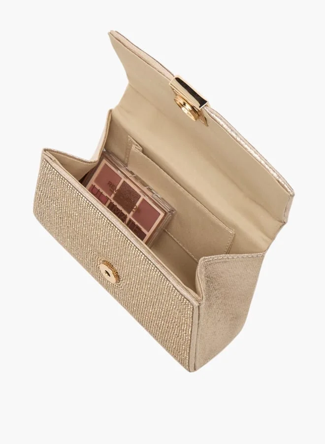 Flora Bella By Shoexpress Womens Embellished Textured Satchel Bag With Magnetic Closure