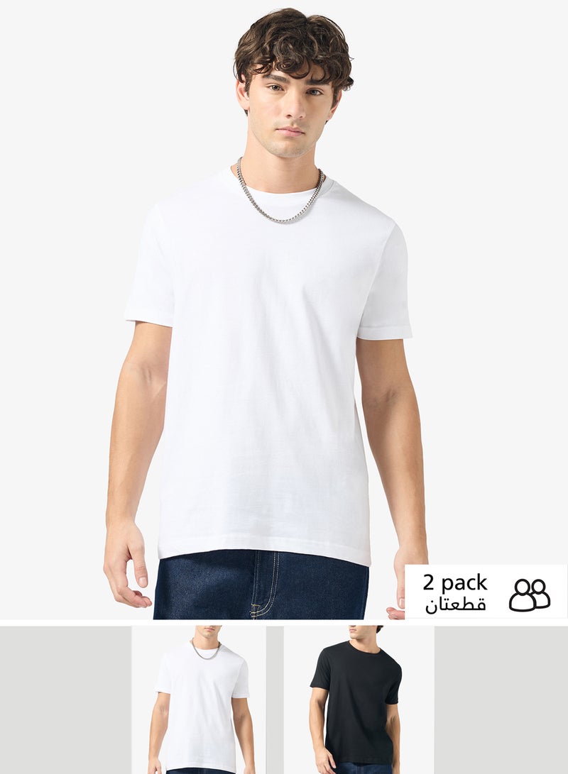 سفنتي فايف بيسيكس عبوة من  تي شيرت بياقة دائرية - Image 1