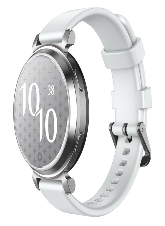 OVERSTEP Watch Band for Garmin Lily 2/Lily 2 Active, 14mm Quick Release Soft Silicone Replacement Bands, White - Image 1