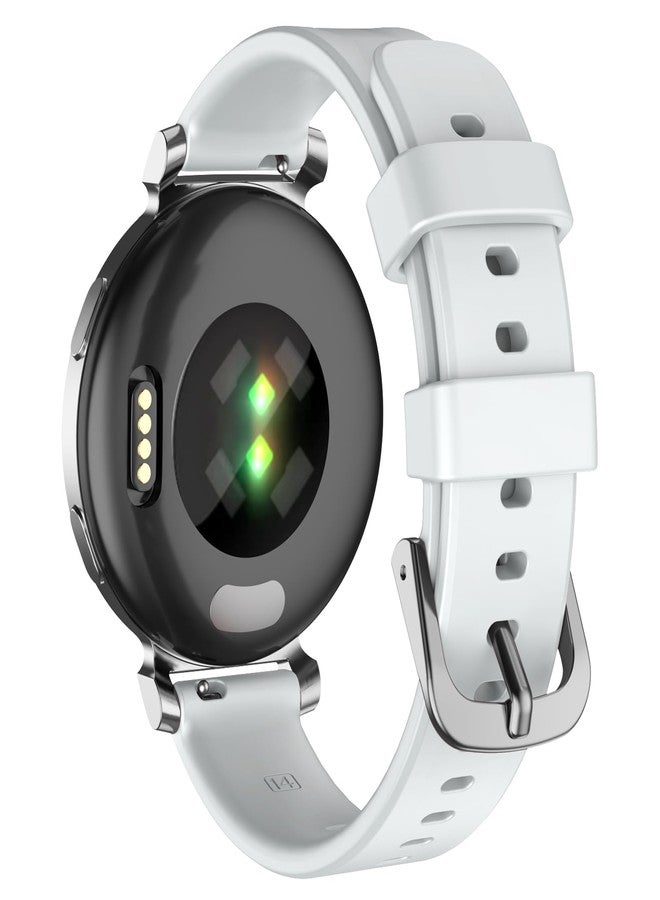 OVERSTEP Watch Band for Garmin Lily 2/Lily 2 Active, 14mm Quick Release Soft Silicone Replacement Bands, White - Image 2