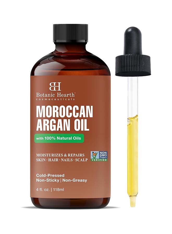 Botanic Hearth Moroccon Argan Hair Oil | 118 Ml | For Adult Hydration, Nourishing, Strengthening, Curly, Frizzy, Dry, Damaged Hair, Non-Gmo Verified - Image 1