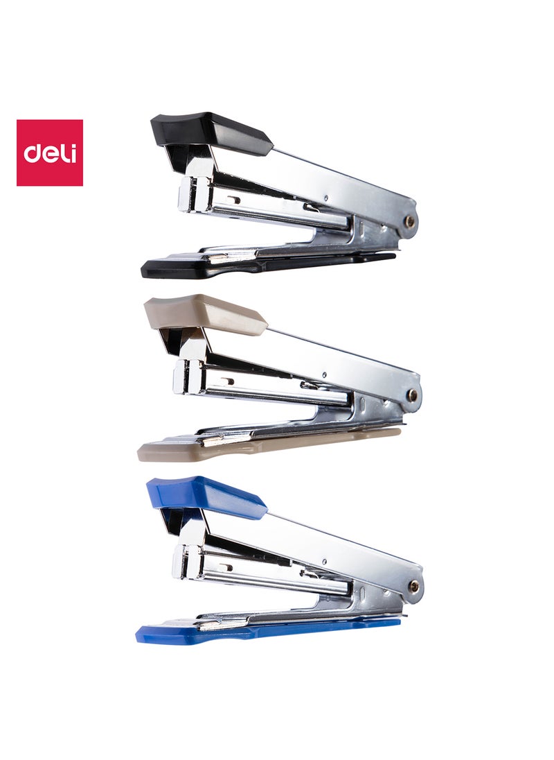 Deli Metal Stapler + Staples 1000 Piece Set, 15 Sheet Stapling Capacity, Built-in Staple Remover with Stapler, for Documents, School Projects, Work - Assorted Colors  - Image 2
