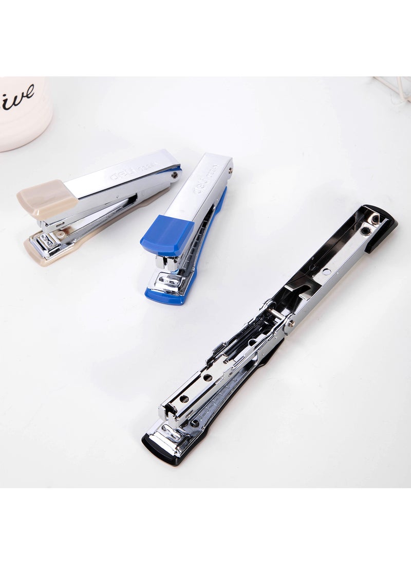 Deli Metal Stapler + Staples 1000 Piece Set, 15 Sheet Stapling Capacity, Built-in Staple Remover with Stapler, for Documents, School Projects, Work - Assorted Colors  - Image 4