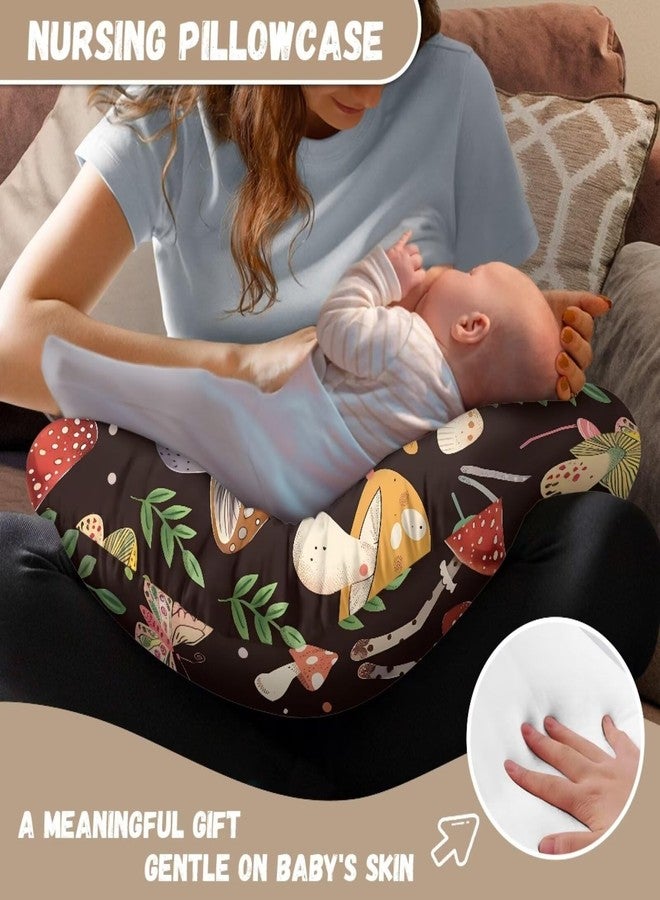 Psesaysky Cute Mushroom Baby Nursing Pillow Cover for Bottle Feeding, Stain Resistant Soft Breastfeeding Pillow Slipcover Breathable Pillow Cover for Infant Snug - Image 5