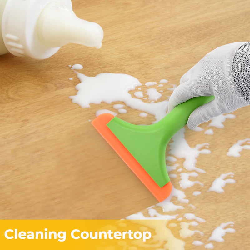 Gomake Small Silicone Squeegee Window Shower Squeegee Auto Water Blade Squeegee For Shower Glass Door Car Windshield  Window  Mirror  Bathroom Countertop Cleaning - Image 3