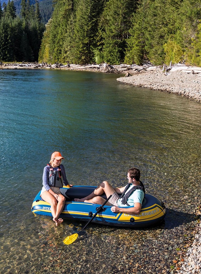 INTEX Challenger Inflatable Boat Series: Includes Deluxe Boat Oars and High-Output Pump – SuperStrong PVC – Triple Air Chambers – Welded Oar Locks – Heavy Duty Grab Handle - Image 3