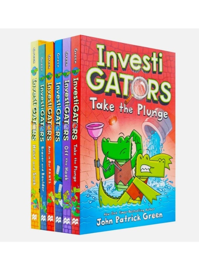 InvestiGators Series 6 Books Collection Set By John Patrick Green (Off the Hook, Braver and Boulder, Heist and Seek - Image 2