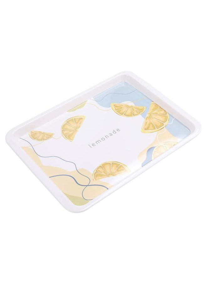 Alsaif Plastic Serving Tray 28 X 21 X 2 Cm Rectangle White  - Image 1