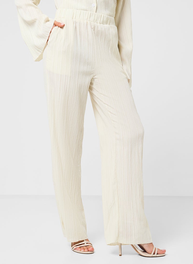 جينجر طقم قميص وبنطلون بأزرار بليسيه - Image 4