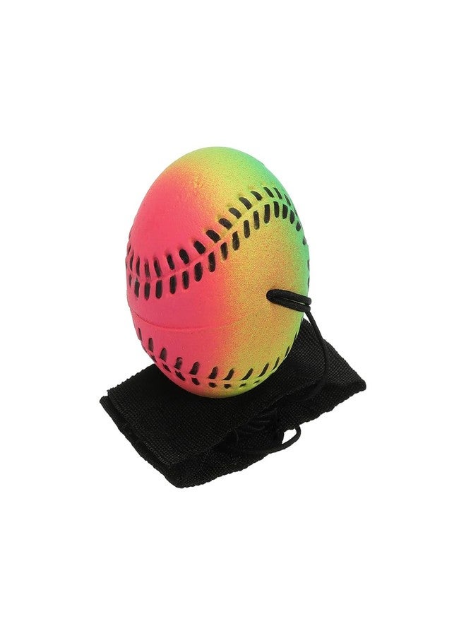 Space Enterprises 2.5 Inch Sports Wrist Ball, Baseball Rubber Rebound Wristband Wrist Return Ball Sport on a String for Exercise Play. - Image 3