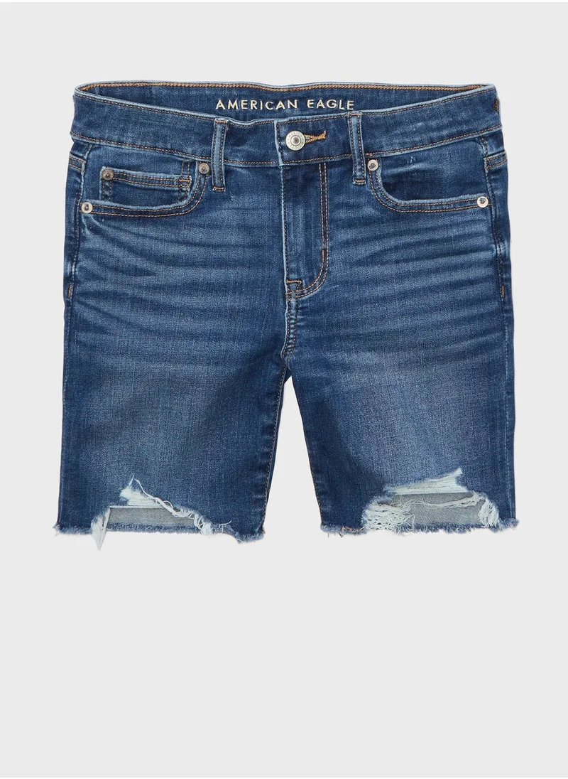 American Eagle Pocket Detail Ripped Shorts