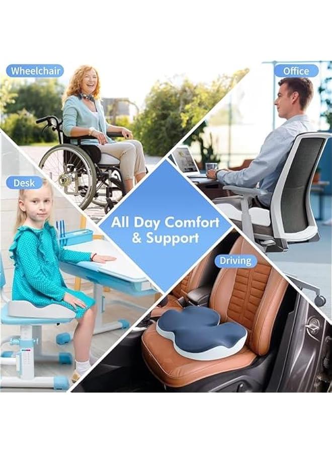 Memory Foam Seat Cushion, Office Chair Seat Cushion,Car Seat Cushion,Wheelchair Seat Cushion for Relief Sciatica and Tailbone Back Pain Relief,for Long Sitting, Office Workers,Driver
