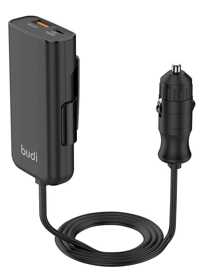 budi Dual Ports PD 118W Type-C Super Fast Charging + QC3.0 18W  USB Adapter for Laptop Tablet MacBook iPad iPhone Android - Image 1