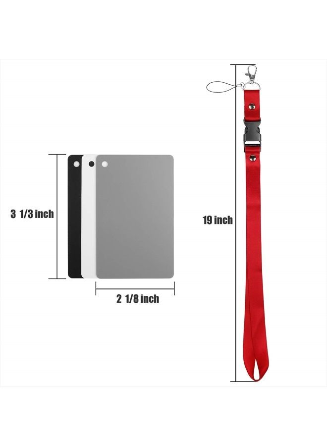 Anwenk بطاقة توازن اللون الرمادي 18% بطاقة تعريض التصوير بطاقة المعايرة المخصصة فحص الكاميرا فيديو، DSLR وفيلم - Image 4