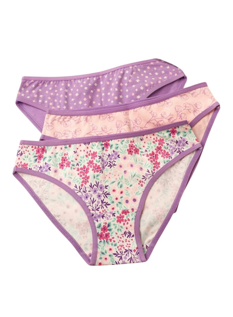 School Pack of 6 Printed Multicolor Cotton Bikini Panties for women - Image 5