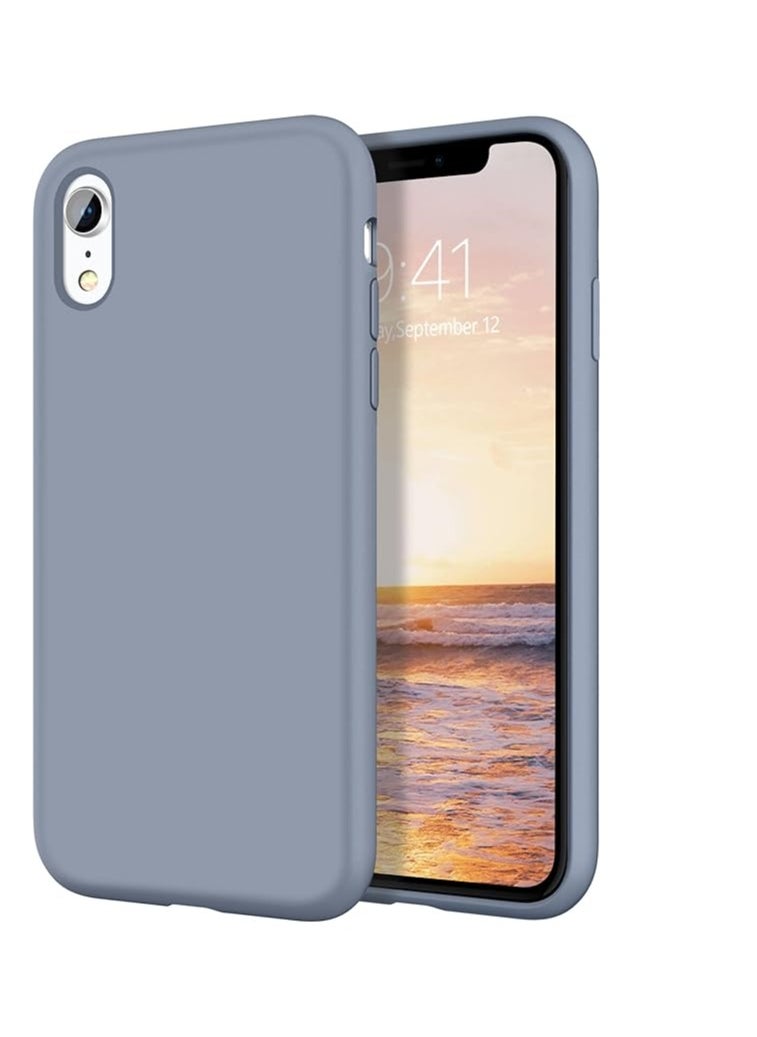Generic - Case Liquid Silicone Shockproof Slim Lightweight Smooth Soft Gel Rubber Microfiber Lining Cushion Texture Full Body Anti-Scratch Protective 6.1 inch – Lavender Grey - Image 1