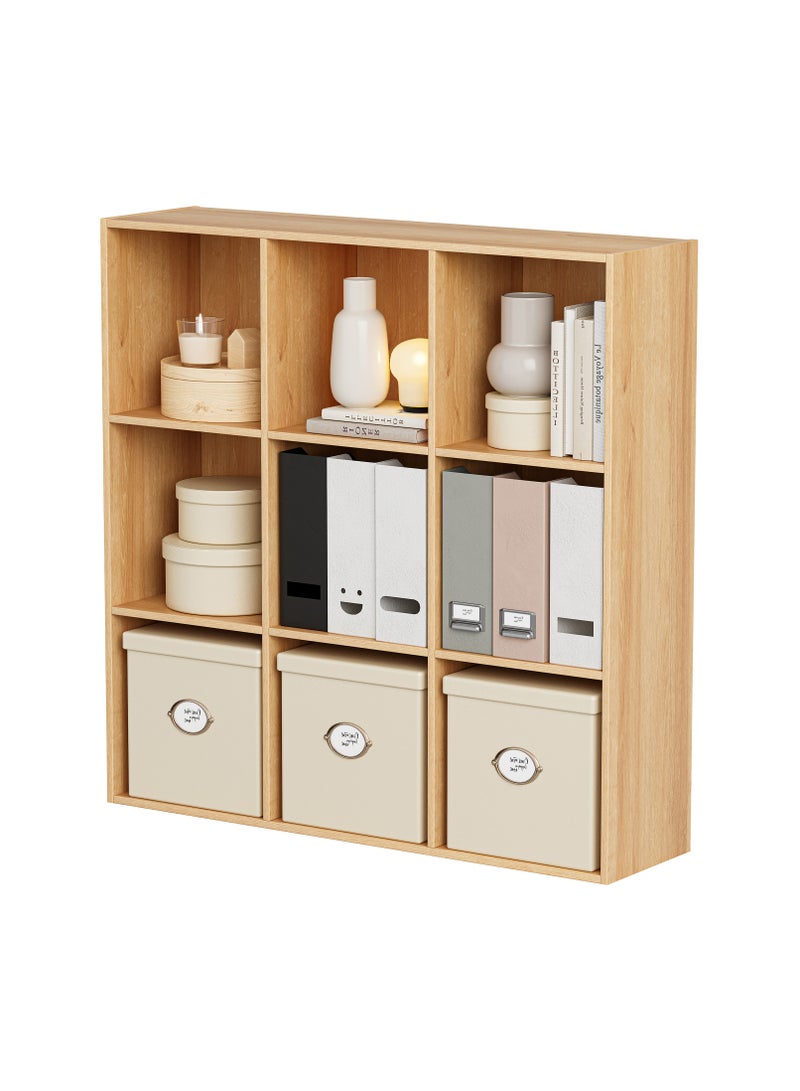 DOOHWAN 11in Cube Storage Organizer with Closed Back - Wooden Bookshelf Display Cubes for Home, Office, Closet Cabinet Organizer Shelf - Image 1