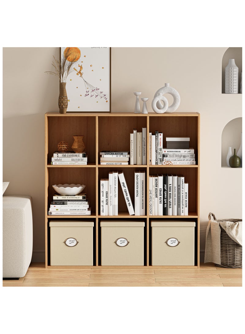 DOOHWAN 11in Cube Storage Organizer with Closed Back - Wooden Bookshelf Display Cubes for Home, Office, Closet Cabinet Organizer Shelf - Image 2