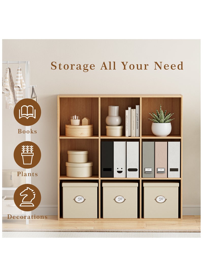 DOOHWAN 11in Cube Storage Organizer with Closed Back - Wooden Bookshelf Display Cubes for Home, Office, Closet Cabinet Organizer Shelf - Image 3